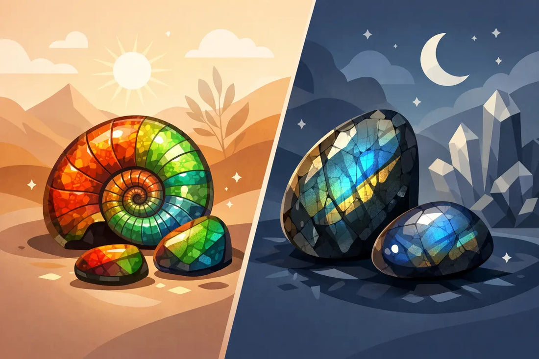 Ammolite Versus Labradorite: Which Is Rarer?