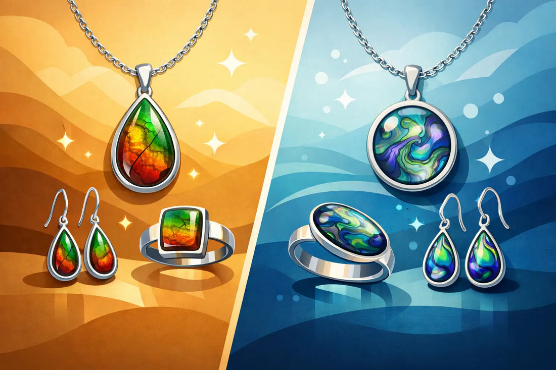 Ammolite Versus Abalone Jewelry: Which Shines?