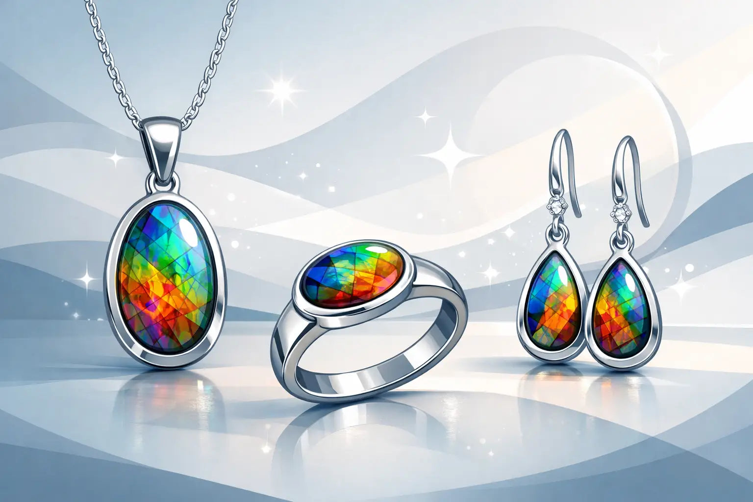 Why Rhodium Plated Ammolite Jewelry Shines