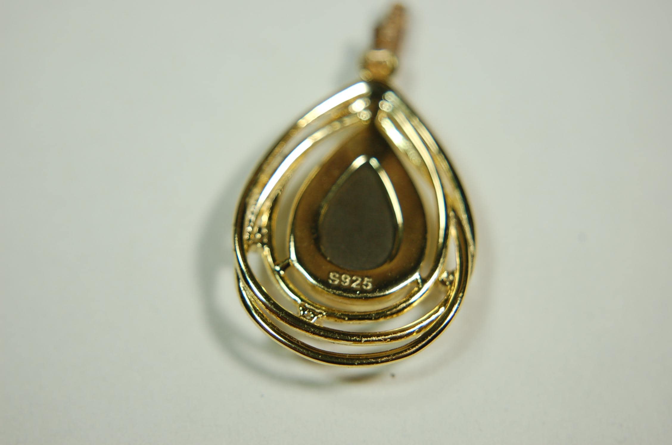 Birthday gift idea for wife.Ammolite Pendant Necklace in Gold Vermeil.RARE four colors. Ammolite jewelry for sale.Boho Jewelry.012915