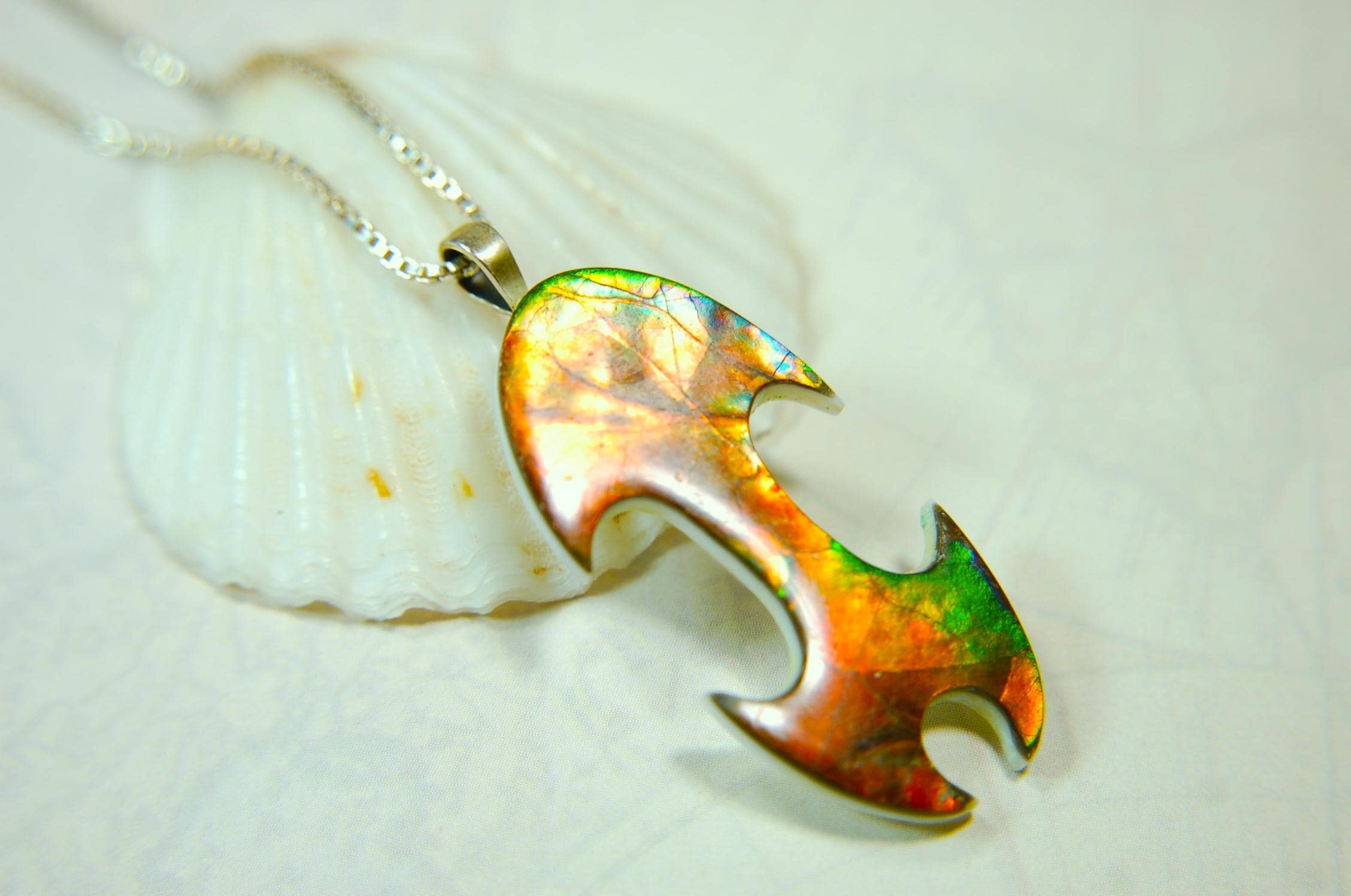 Ammolite.Ammolite pendant.RARE One of a kind item.Gift for wife?Boho Jewelry.Unisex Jewelry.Ammolite Jewelry necklace.MUST see video.050415
