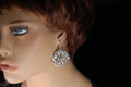 Ammolite Earrings.Large showy sterling silver  settings.#111919