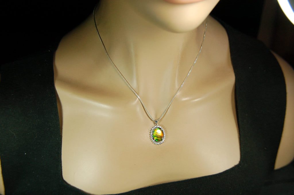 Ammolite.RARE Tiger Stripe Ammolite Pendant.Add some drama to your jewelry!Gift for wife?122711