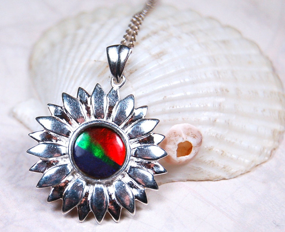 Ammolite Jewelry Pendant Shipped Free.No US import taxes under CUSMA rules.#022818