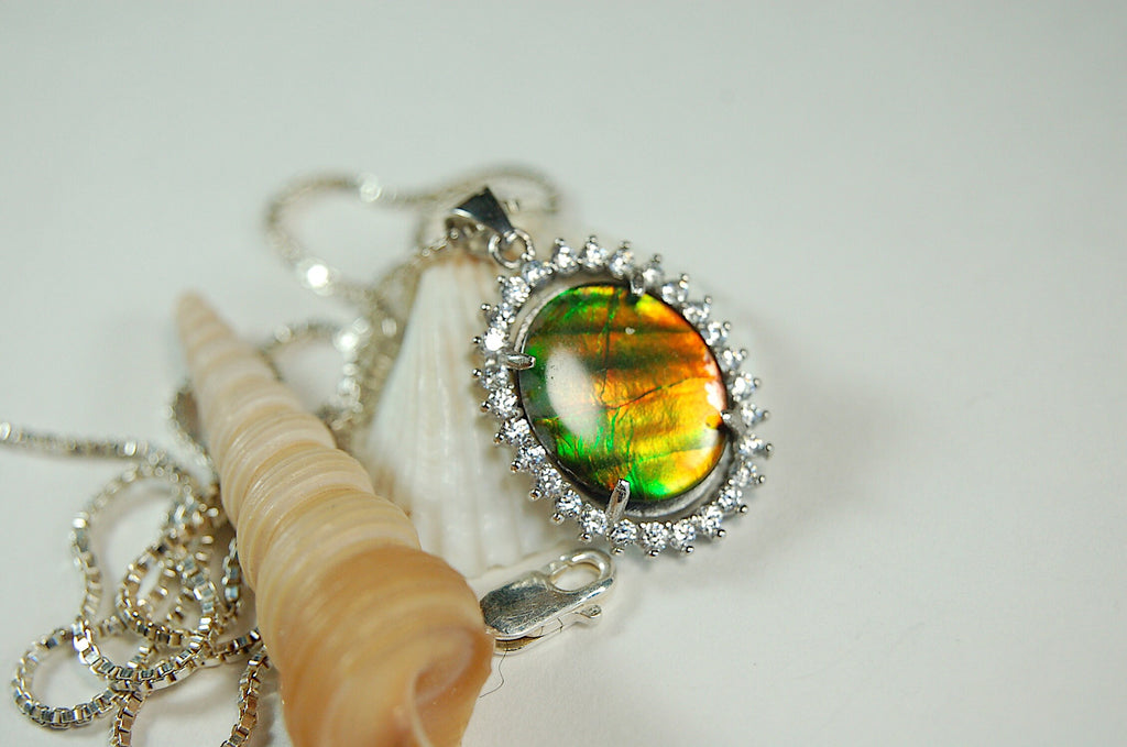 Ammolite.RARE Tiger Stripe Ammolite Pendant.Add some drama to your jewelry!Gift for wife?122711