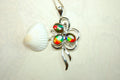 Stunning Ammolite Pendant - Gorgeous color and unique design!Perfect gift for wife or daughter.Anniversary gift? .081414