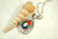 Eye-Catching Ammolite Pendant gift for Mothers Day she will treasure.Genuine Ammolite mined, finished and shipped from Canada 032015
