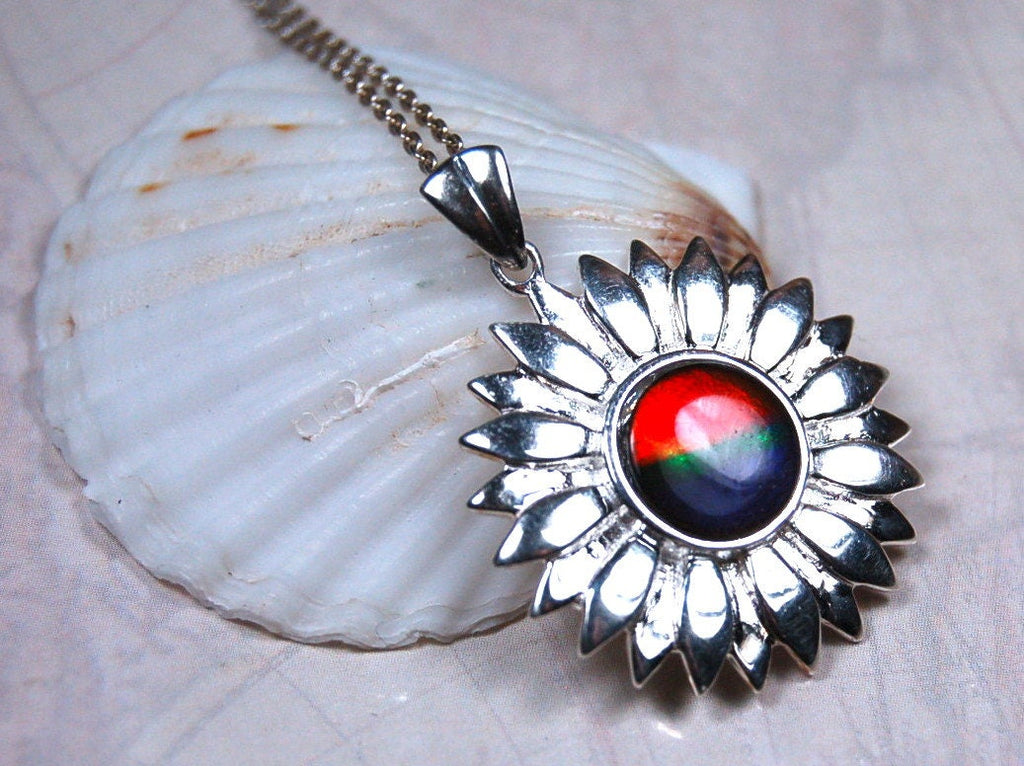 Ammolite Jewelry Pendant Shipped Free.No US import taxes under CUSMA rules.#022818