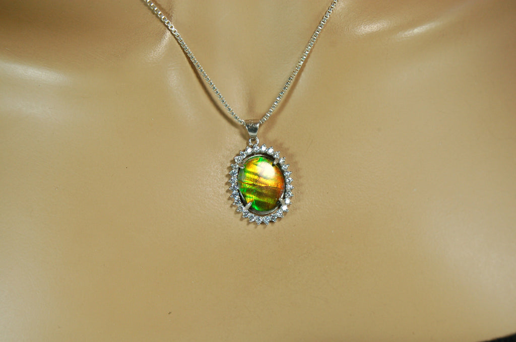 Ammolite.RARE Tiger Stripe Ammolite Pendant.Add some drama to your jewelry!Gift for wife?122711