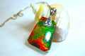Natural Ammolite Cabochon Pendant necklace with deep rich colors.Heavy sterling silver Celtic Bail.Gift for wife? Must see video.032514
