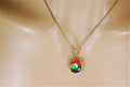 Ammolite Pendant Necklace in 14k Gold.High quality gem with brilliant colors.121229