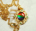 Eye-Catching Ammolite Pendant - Elevate your Look with this Stunning Ammolite Jewelry!Thoughtful gift?.052714