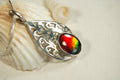 Ammolite pendant.GENUINE Ammolite Jewelry- Eye-Catching Ammolite Jewelry for a Standout Style.Best gift for her.#041613