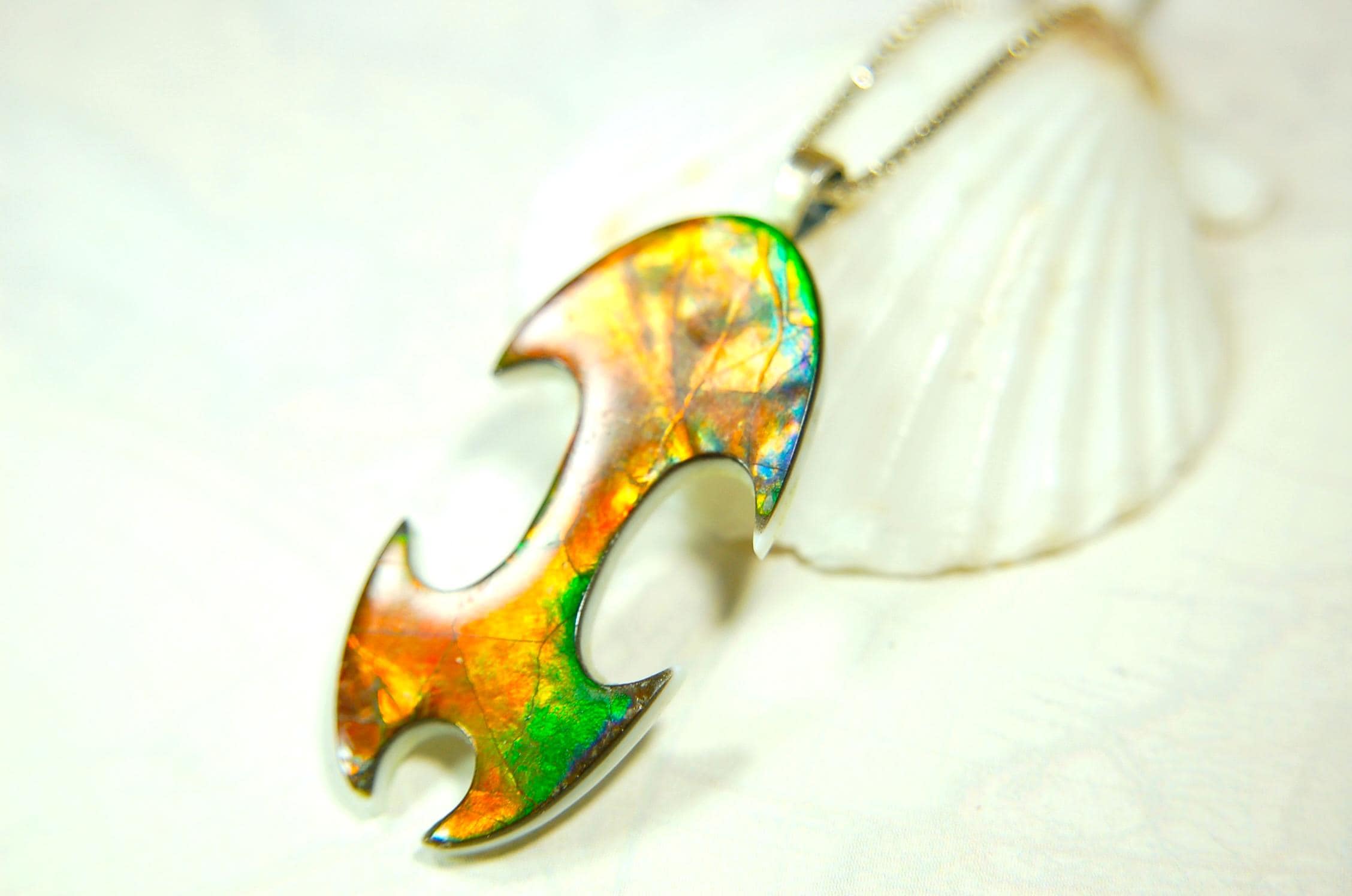 Ammolite.Ammolite pendant.RARE One of a kind item.Gift for wife?Boho Jewelry.Unisex Jewelry.Ammolite Jewelry necklace.MUST see video.050415