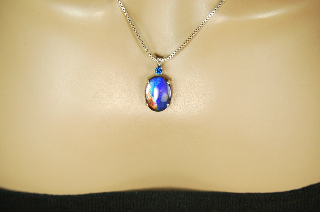 Handcrafted Ammolite Pendant - Exquisite Ammolite Jewelry for a touch of Elegance-- with signed certificate of authenticity.#122020