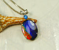 Handcrafted Ammolite Pendant - Exquisite Ammolite Jewelry for a touch of Elegance-- with signed certificate of authenticity.#122020