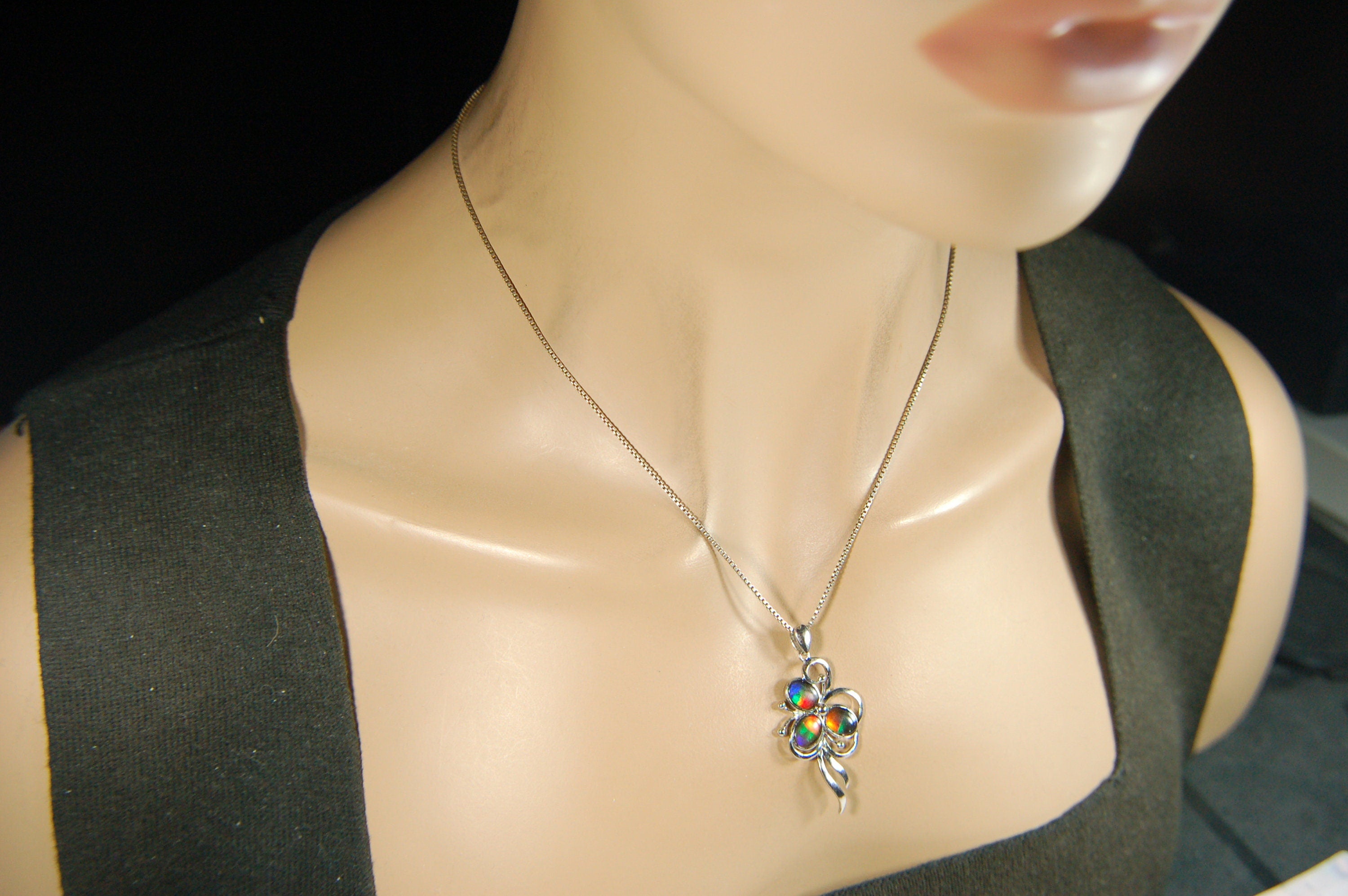 Ammolite Pendant from Alberta – Rare Fossil Gemstone Necklace – Nature-Inspired Jewelry.Perfect Gift idea For Her.MUST see video-011314