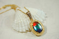 Ammolite.Gorgeous Alberta Ammolite Pendant in 14k Gold filled.The perfect birthday/anniversary gift for her.010424