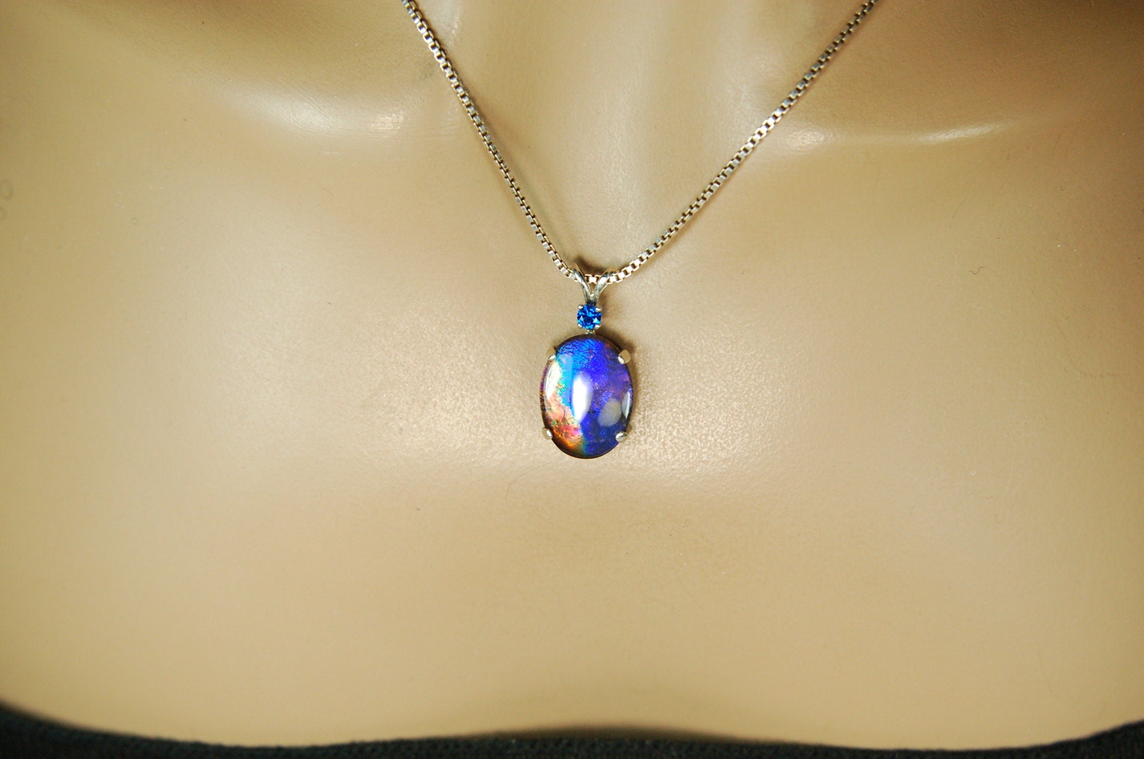 Handcrafted Ammolite Pendant - Exquisite Ammolite Jewelry for a touch of Elegance-- with signed certificate of authenticity.#122020