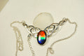 Ammolite Celtic Necklace.RARE four color rainbow gem.The Perfect Birthday Gift for Wife.Canadian ammolite.#112413