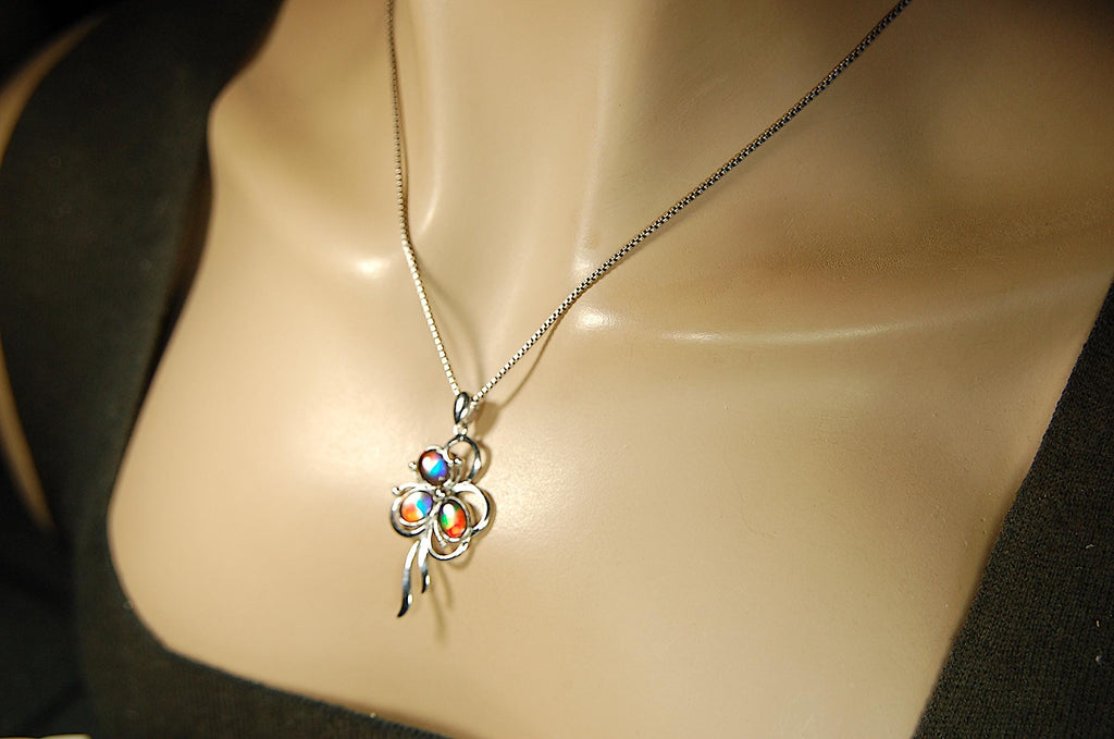 Stunning Ammolite Pendant - Gorgeous color and unique design!Perfect gift for wife or daughter.Anniversary gift? .081414