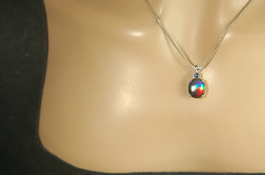 Ammolite Pendant Jewelry.Free shipping.No US customs charges as complies with CUSMA rules.#071623