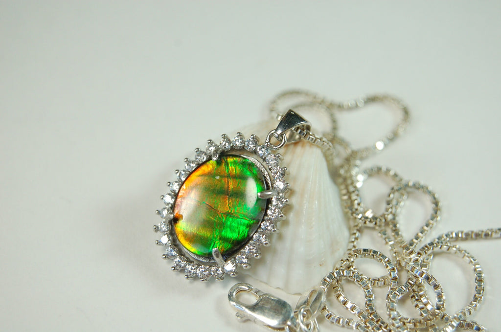 Ammolite.RARE Tiger Stripe Ammolite Pendant.Add some drama to your jewelry!Gift for wife?122711