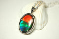 Colorful unisex Ammolite Pendant - Beautiful Ammolite Jewelry to Elevate Your Outfit.Perfect gift for him or her.011425