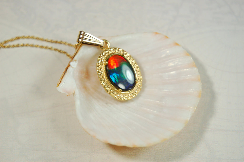 Ammolite.Gorgeous Alberta Ammolite Pendant in 14k Gold filled.The perfect birthday/anniversary gift for her.010424