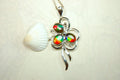 Stunning Ammolite Pendant - Gorgeous color and unique design!Perfect gift for wife or daughter.Anniversary gift? MUST see video.081414