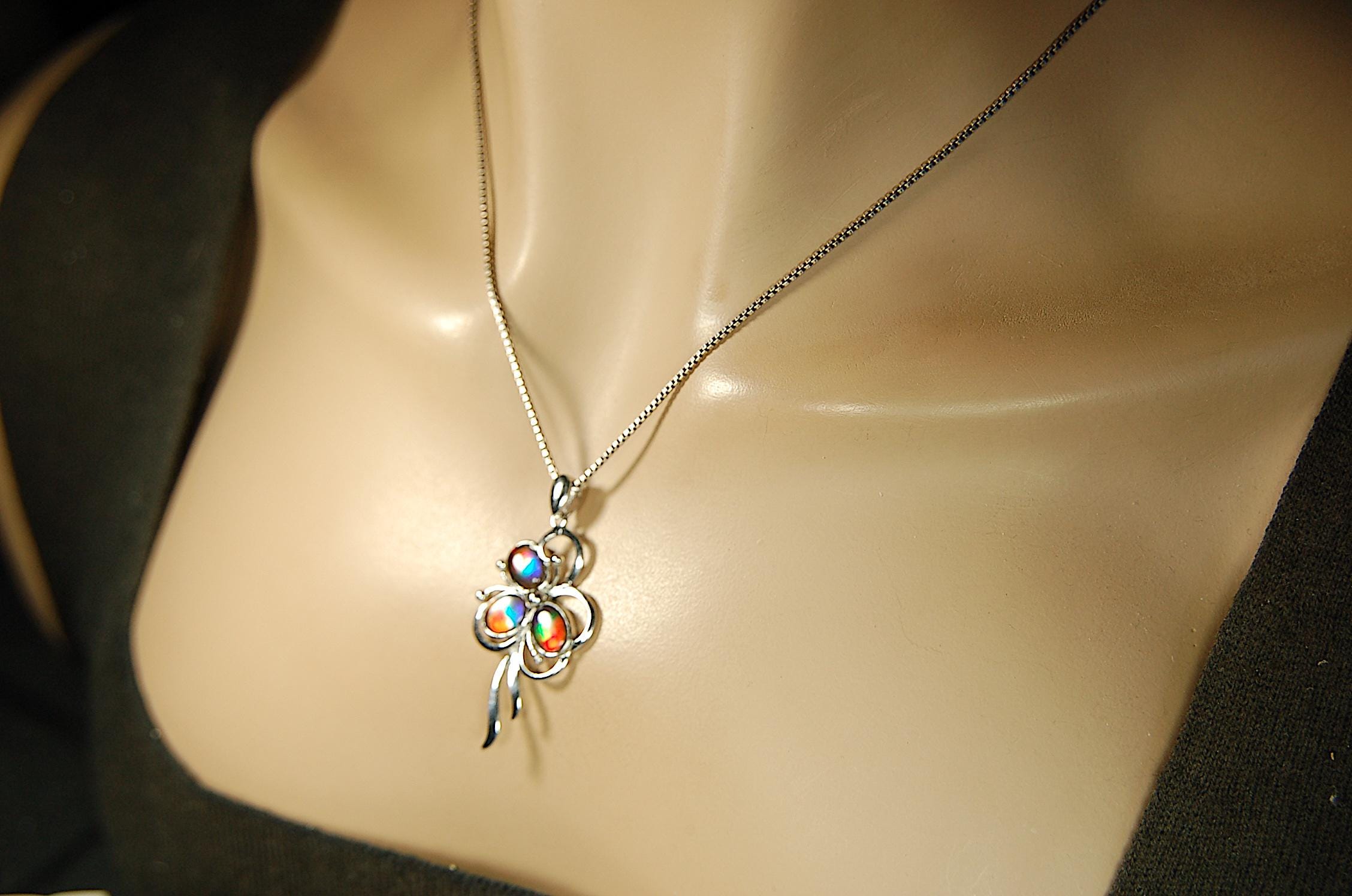 Stunning Ammolite Pendant - Gorgeous color and unique design!Perfect gift for wife or daughter.Anniversary gift? MUST see video.081414