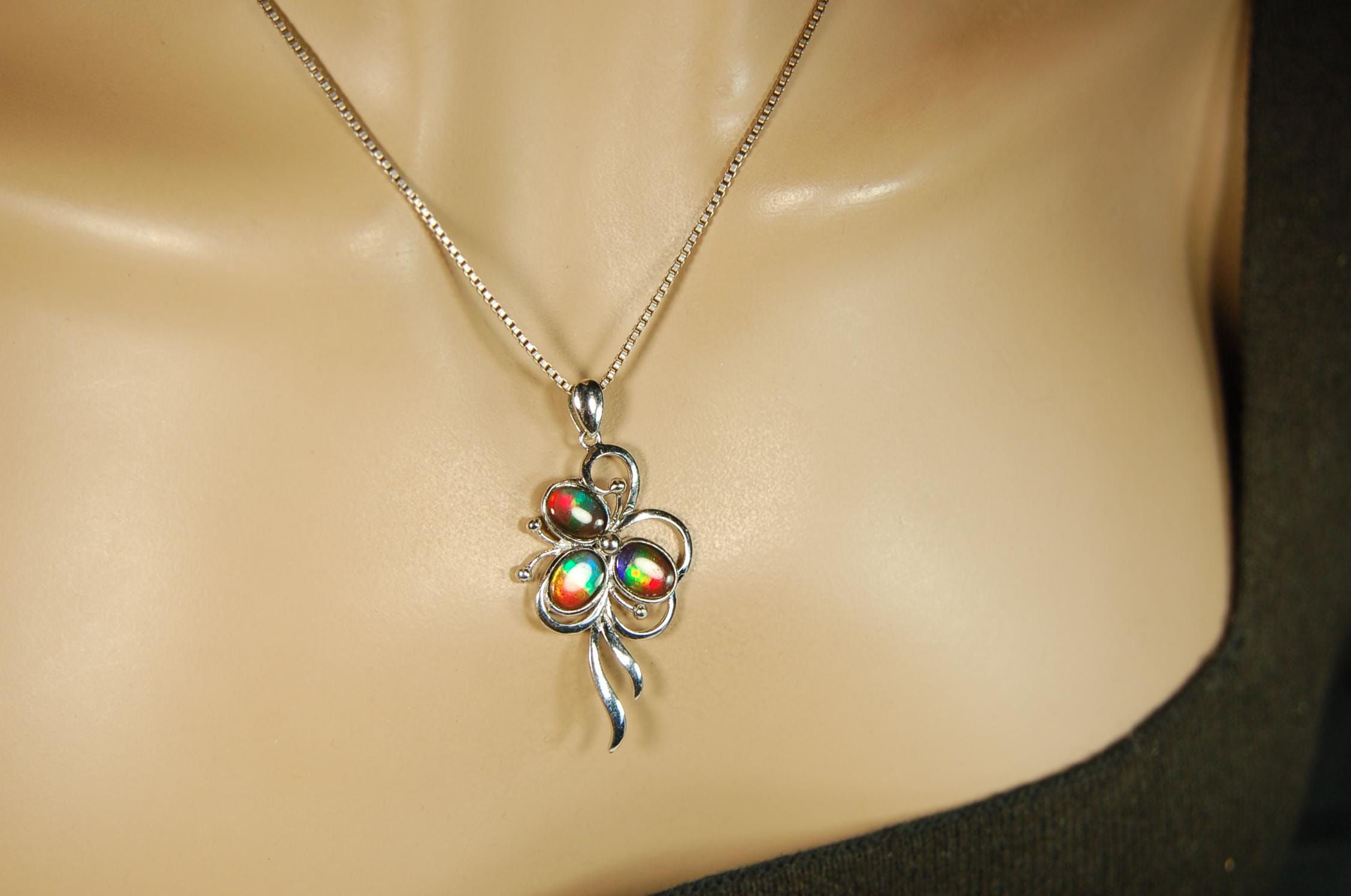 Stunning Ammolite Pendant - Gorgeous color and unique design!Perfect gift for wife or daughter.Anniversary gift? MUST see video.081414