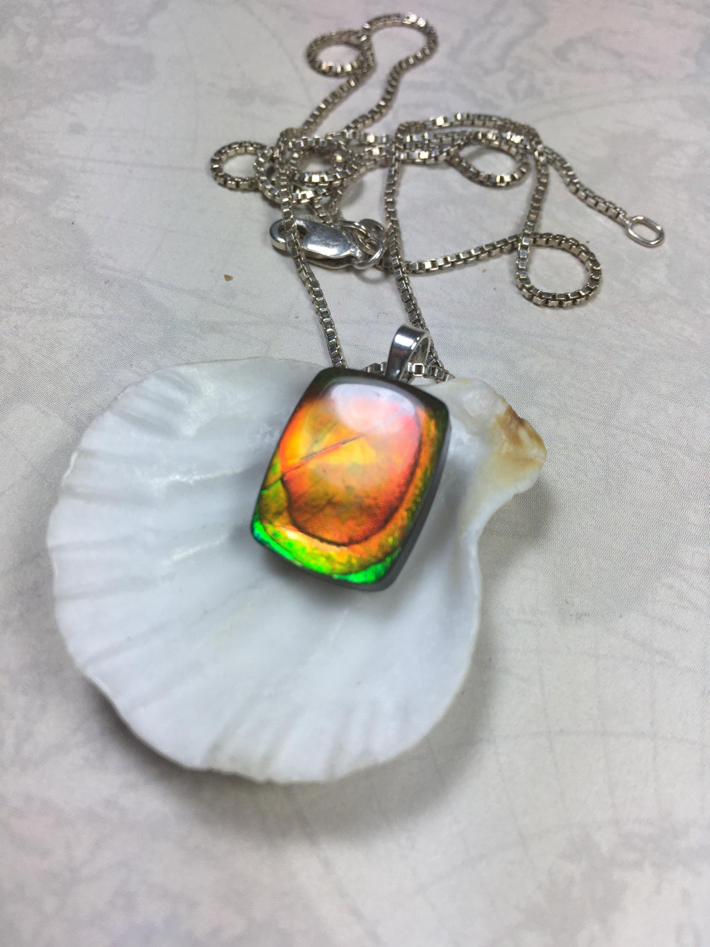Authentic Alberta Ammolite Jewelry – Natural Fossil Gemstone Gift for Her.MUST see video.062315