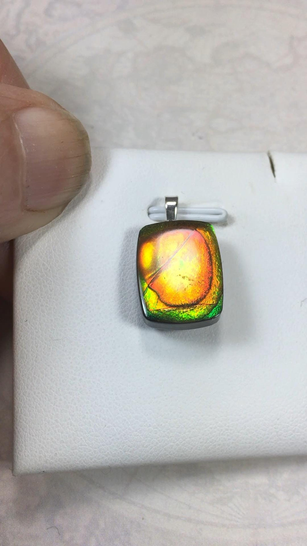 Authentic Alberta Ammolite Jewelry – Natural Fossil Gemstone Gift for Her.MUST see video.062315
