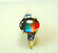 Ammolite Ring with astonishing color changing abilities.Ring Size 7.A memorable ammolite Jewelry gift for wife.021315