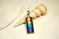 Unisex Jewelry.Ammolite Pendant.Bright Faceted rainbow gem.Price Reduced--see disclosure below in description